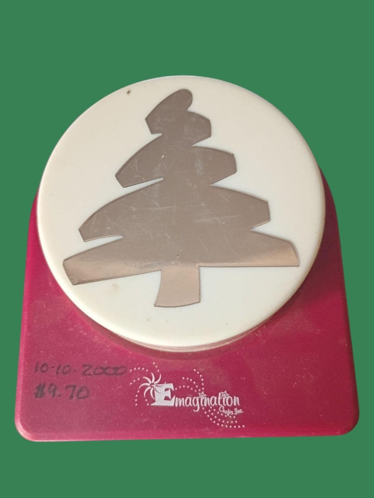 Set of 6 holiday craft punches tree snowflake angel reindeer paper scrapbooking