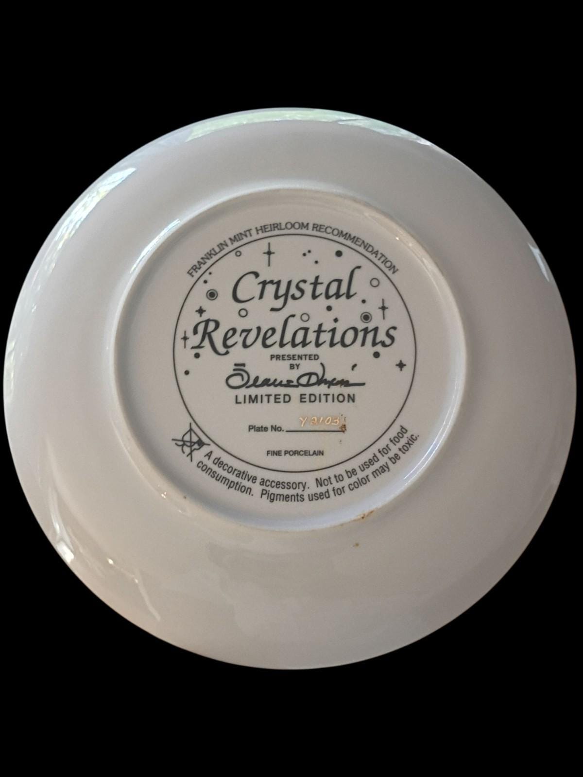 Franklin mint collector plates set of 3 crystal series by susan drew limited...