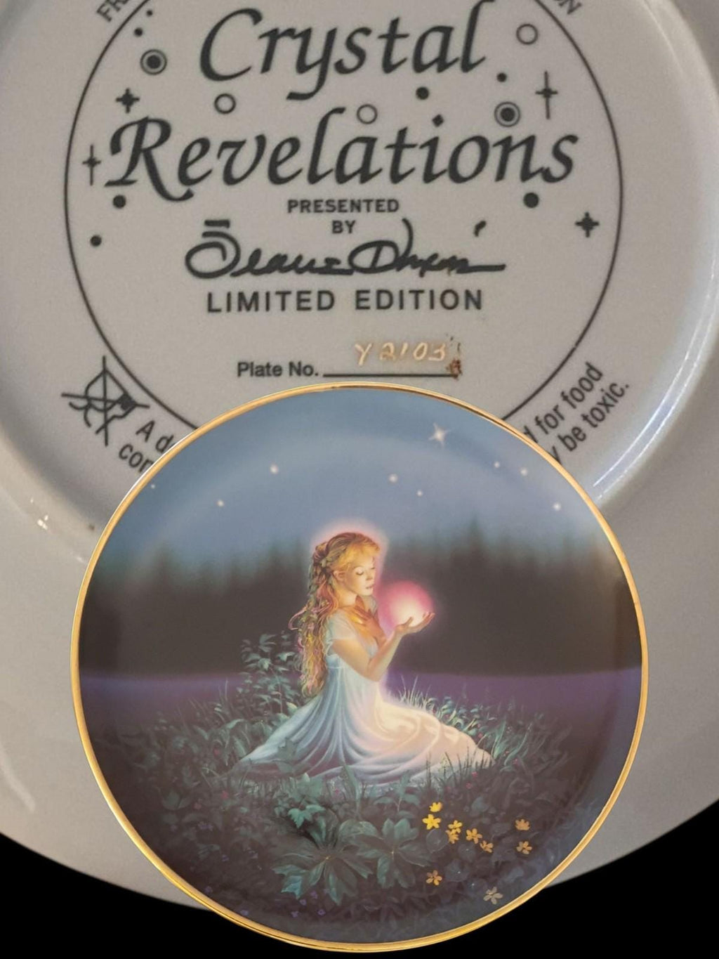 Franklin mint collector plates set of 3 crystal series by susan drew limited...