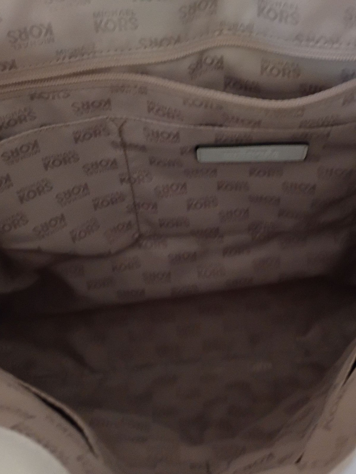 Michael Kors Jet Set Tote White Leather Purse Handbag Gold Logo Shoulder...
