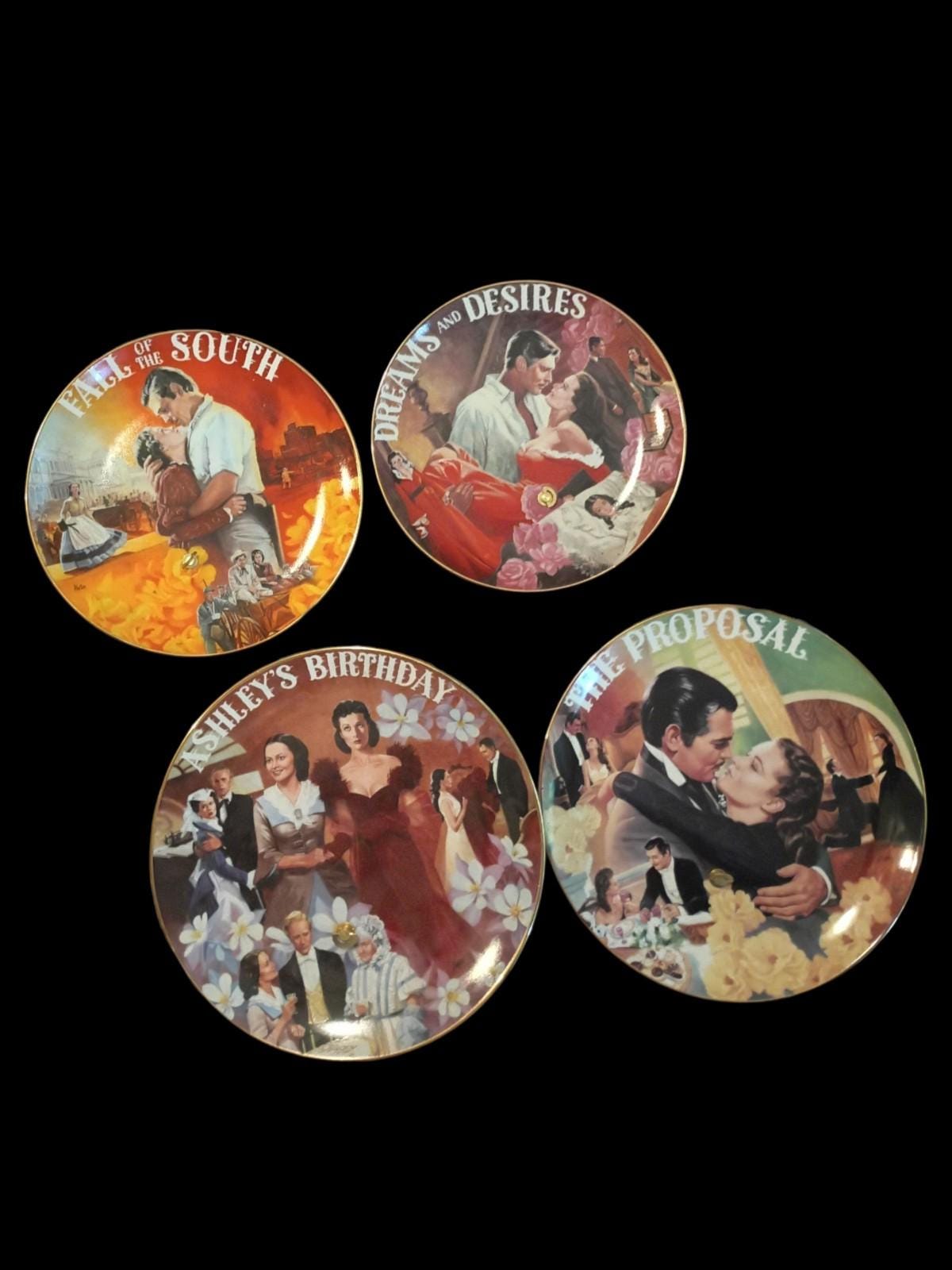 Gone with the wind collector plate set of 4 bradford exchange altea jenks...