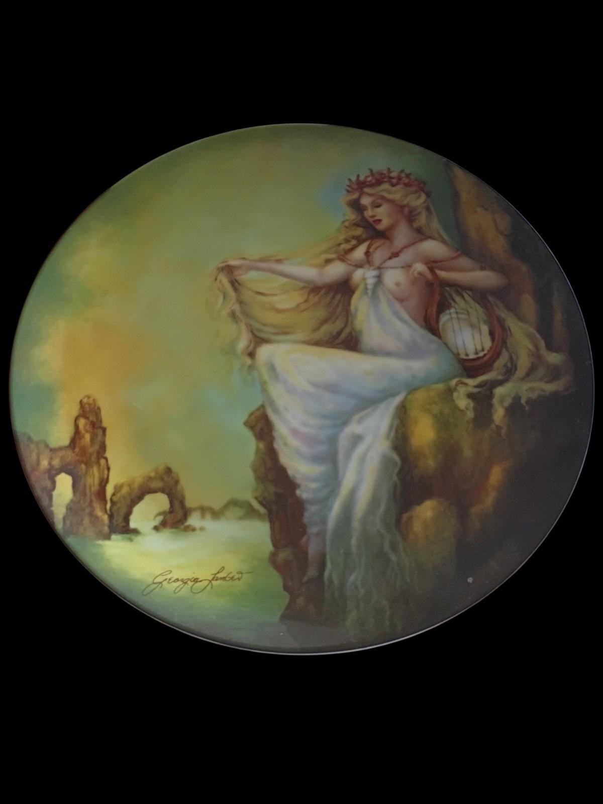 Edwin m knowles collector plate "water" 1984 georgia lambert four ancient...