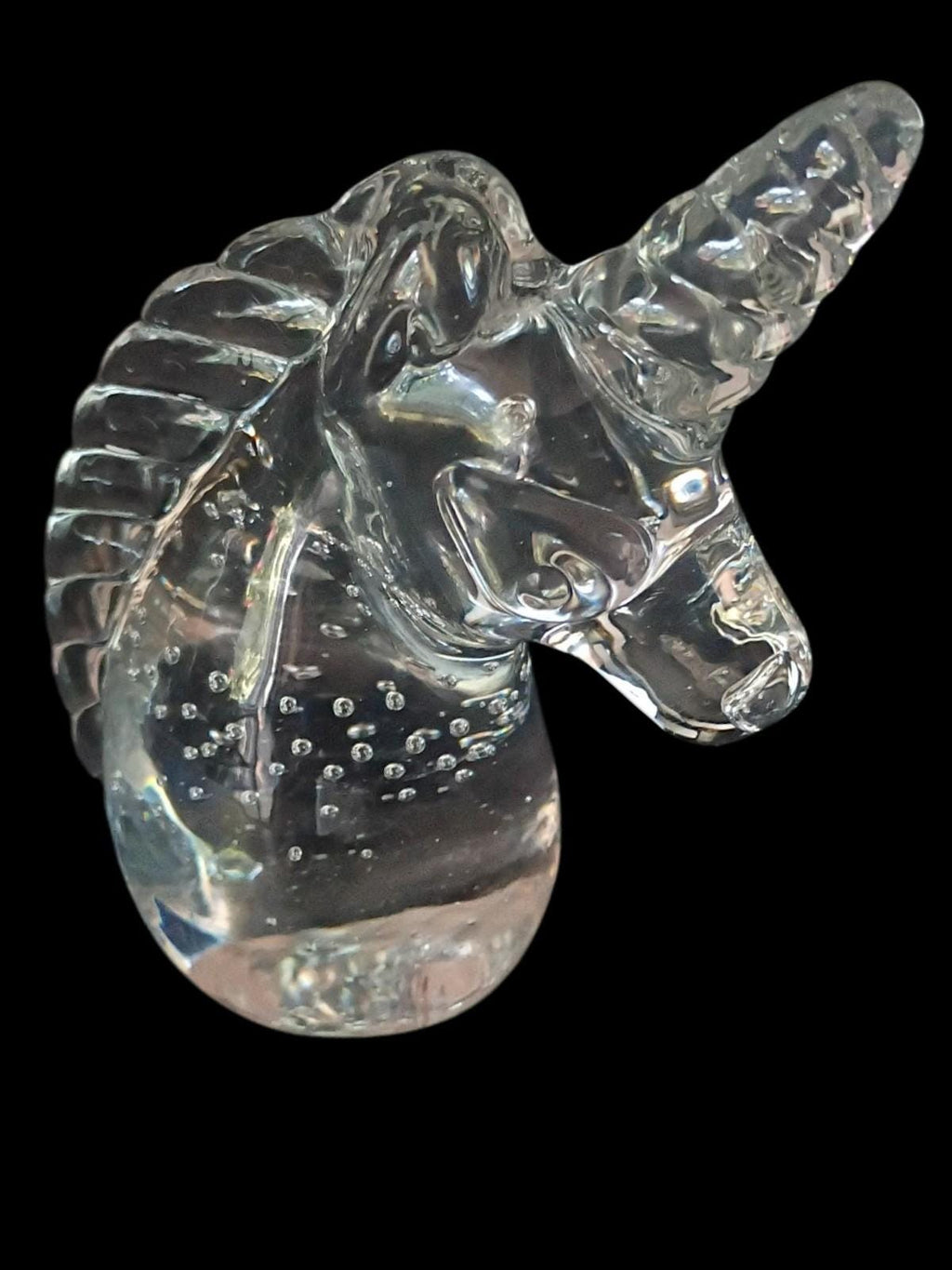 Decorative ball & unicorn figurine set | heavy glass collectible | 3.5" ball...