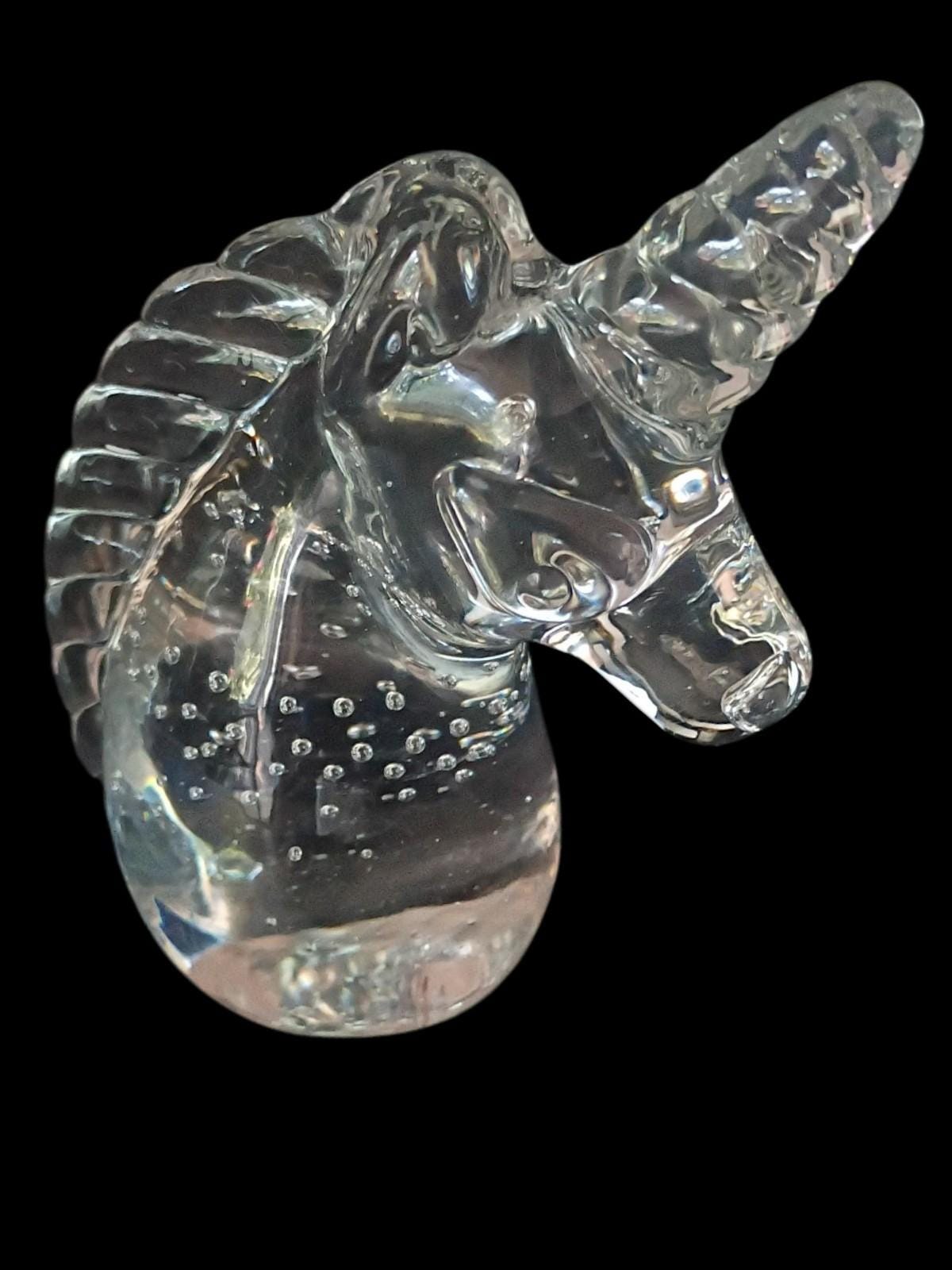 Decorative ball & unicorn figurine set | heavy glass collectible | 3.5" ball...
