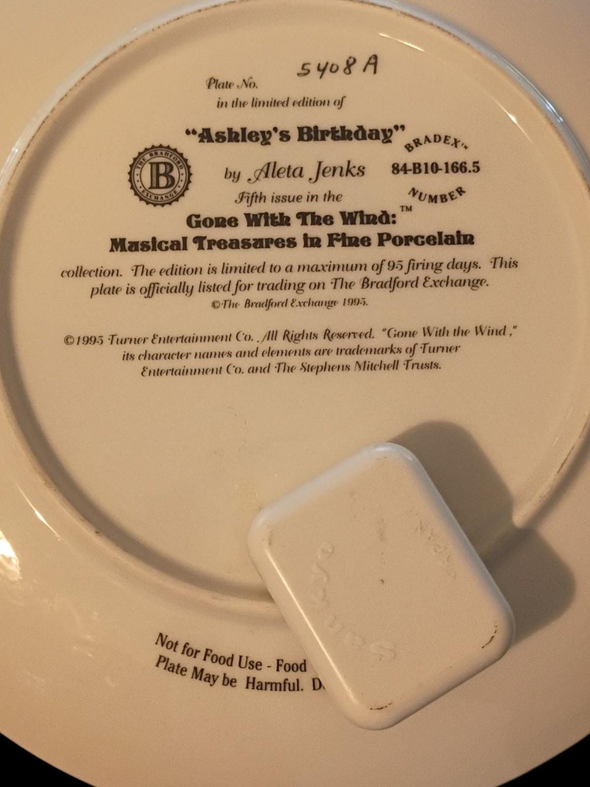 Gone with the wind collector plate set of 4 bradford exchange altea jenks...