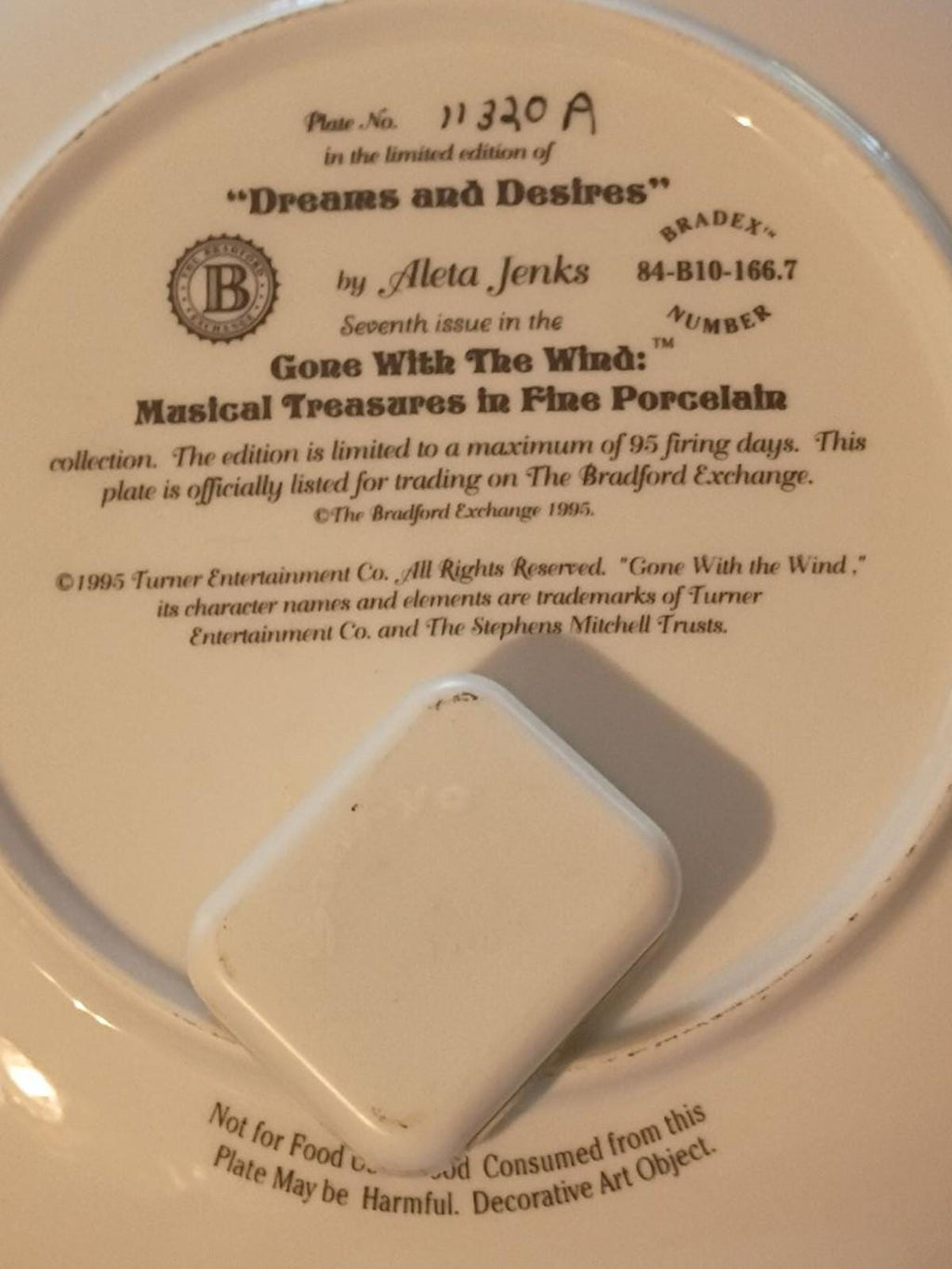 Gone with the wind collector plate set of 4 bradford exchange altea jenks...
