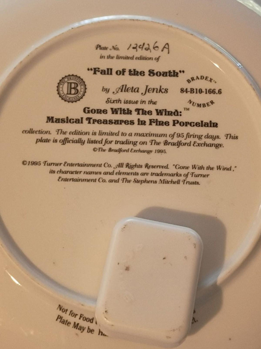 Gone with the wind collector plate set of 4 bradford exchange altea jenks...
