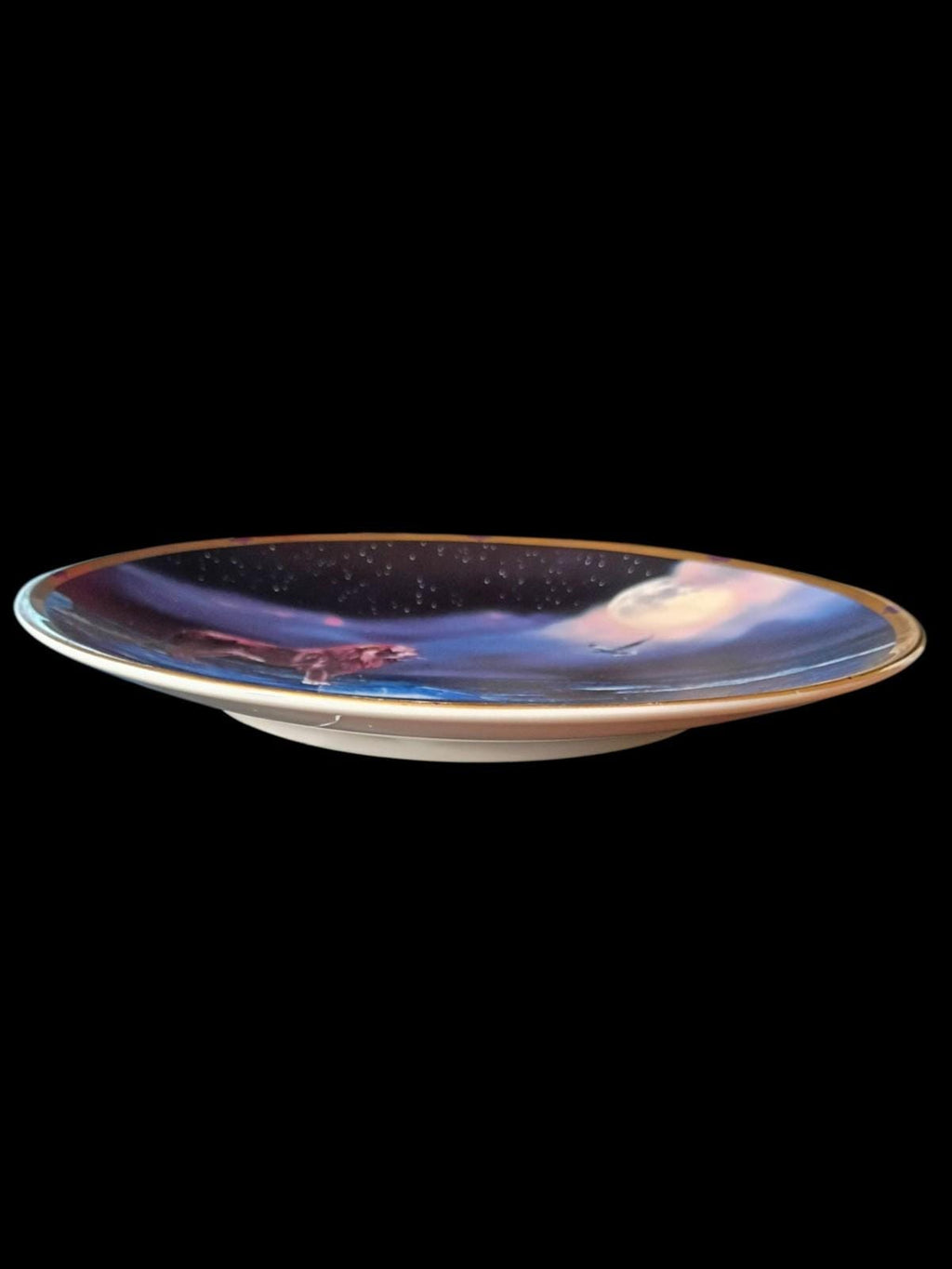 Lenox 1995 “the kingdom” barry chall crystal hunter plate collection fine ivory