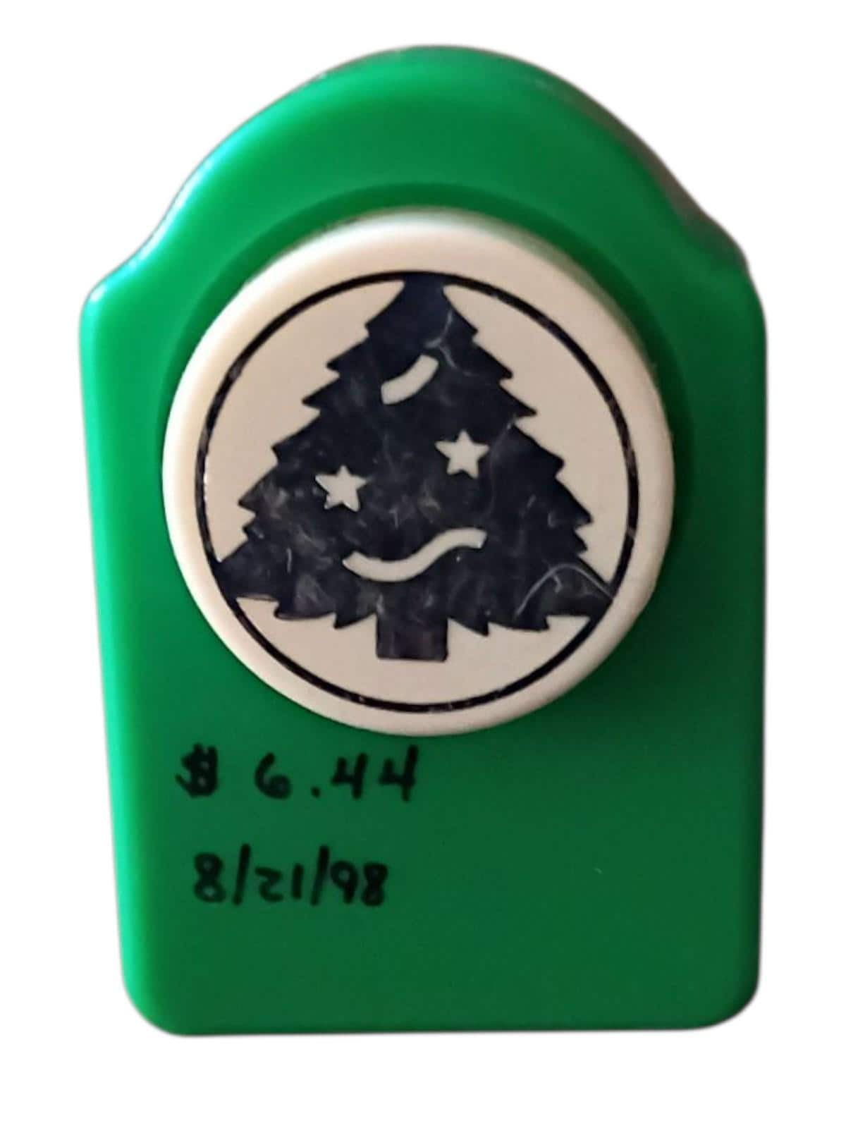 Set of 5 holiday paper punches – christmas tree, bow, cherub angel, snowflake –