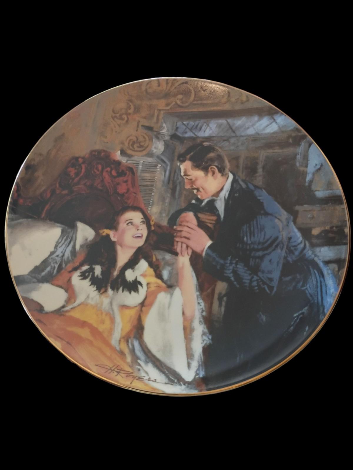 Gone with the wind collector plates set of 4 howard rogers u.s. george 1989–1990