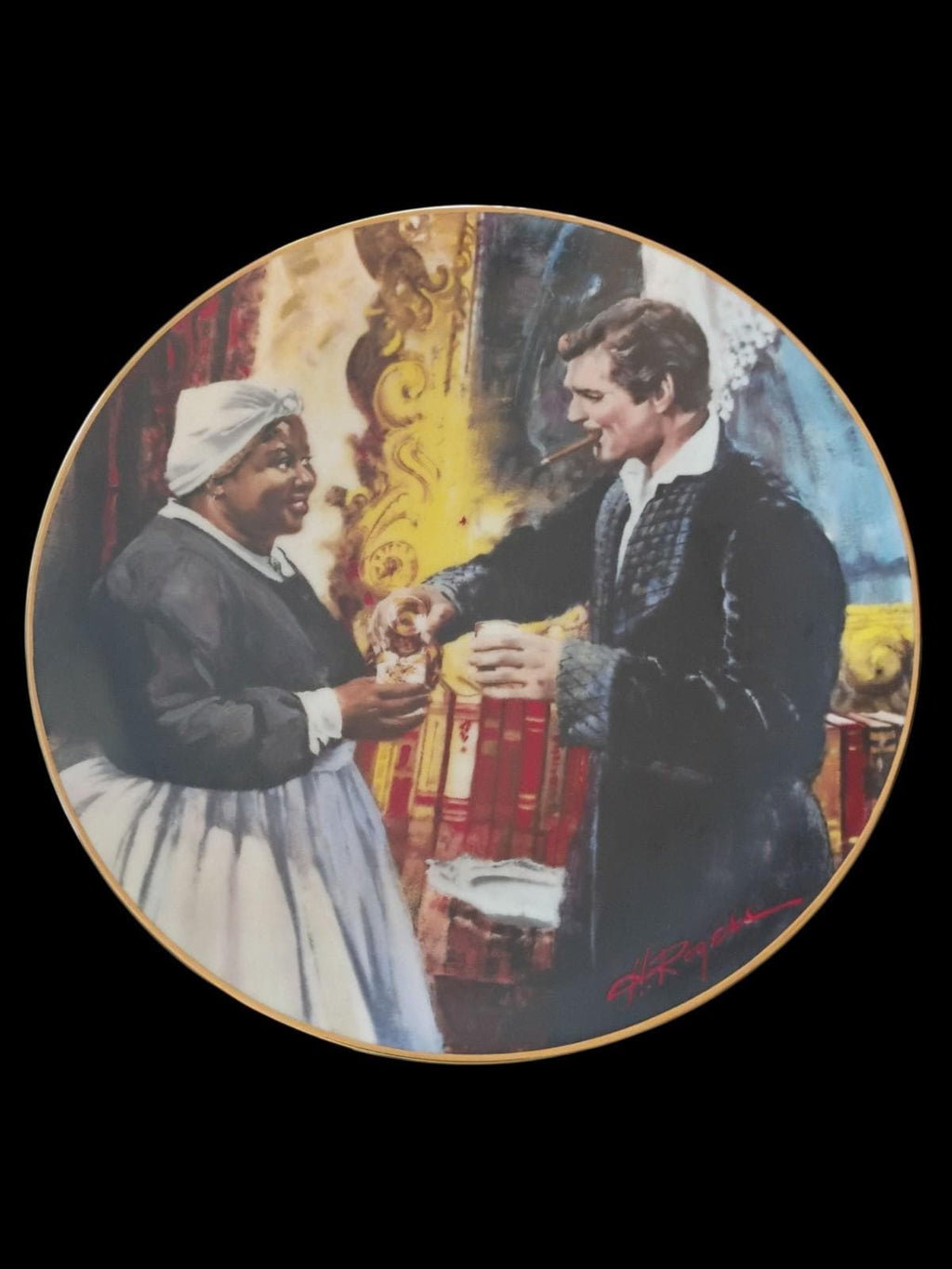 Gone with the wind collector plates set of 4 howard rogers u.s. george 1989–1990