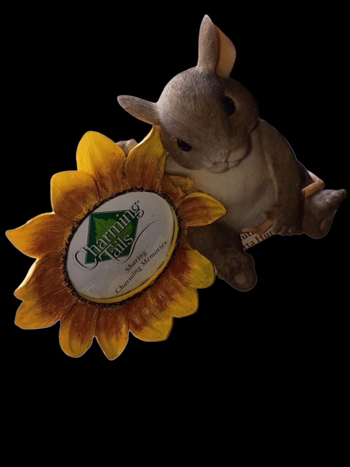 Charming tails sunflower photo frame figurine by dean griff special edition...