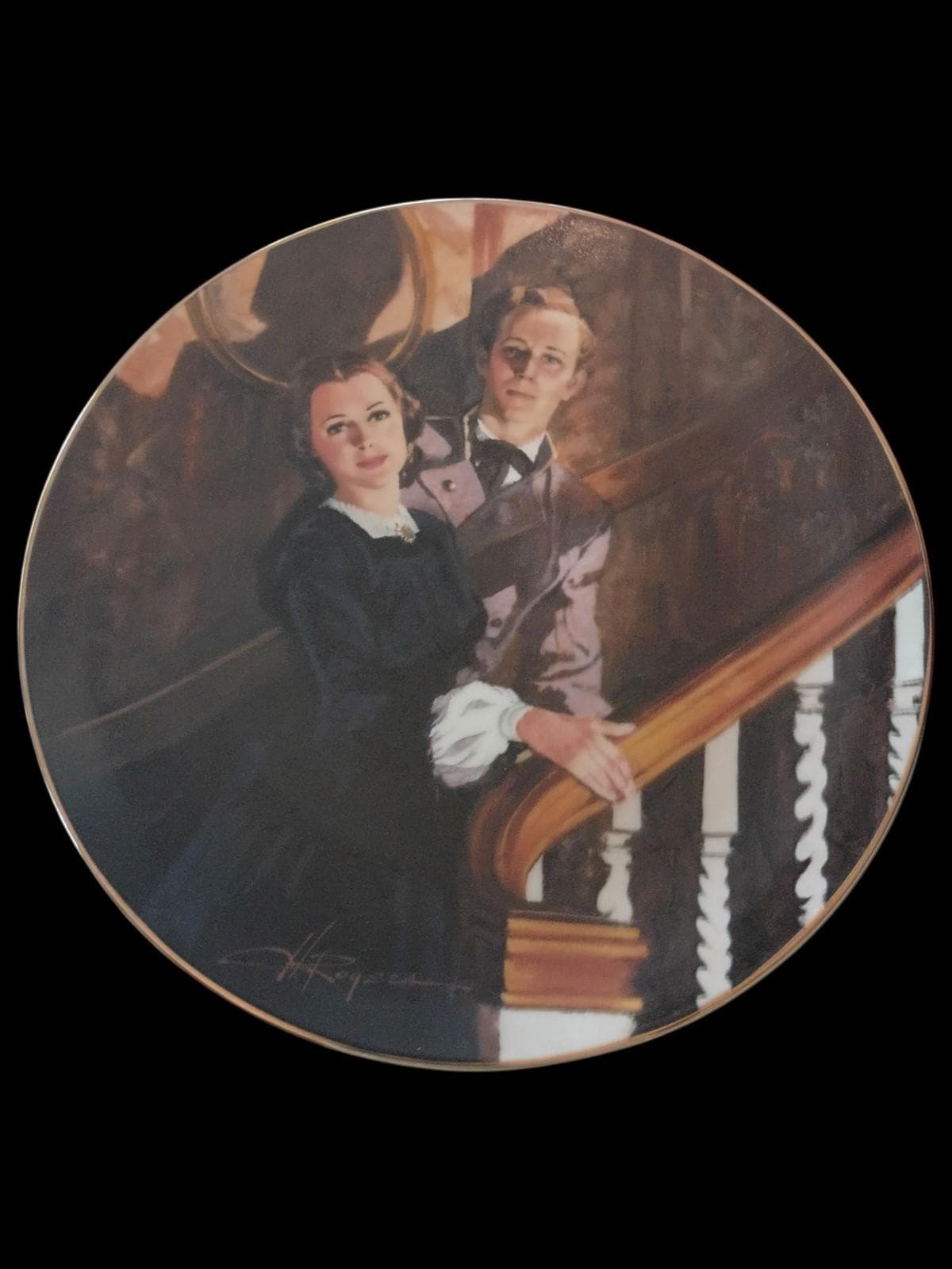 Gone with the wind collector plates set of 4 howard rogers u.s. george 1989–1990