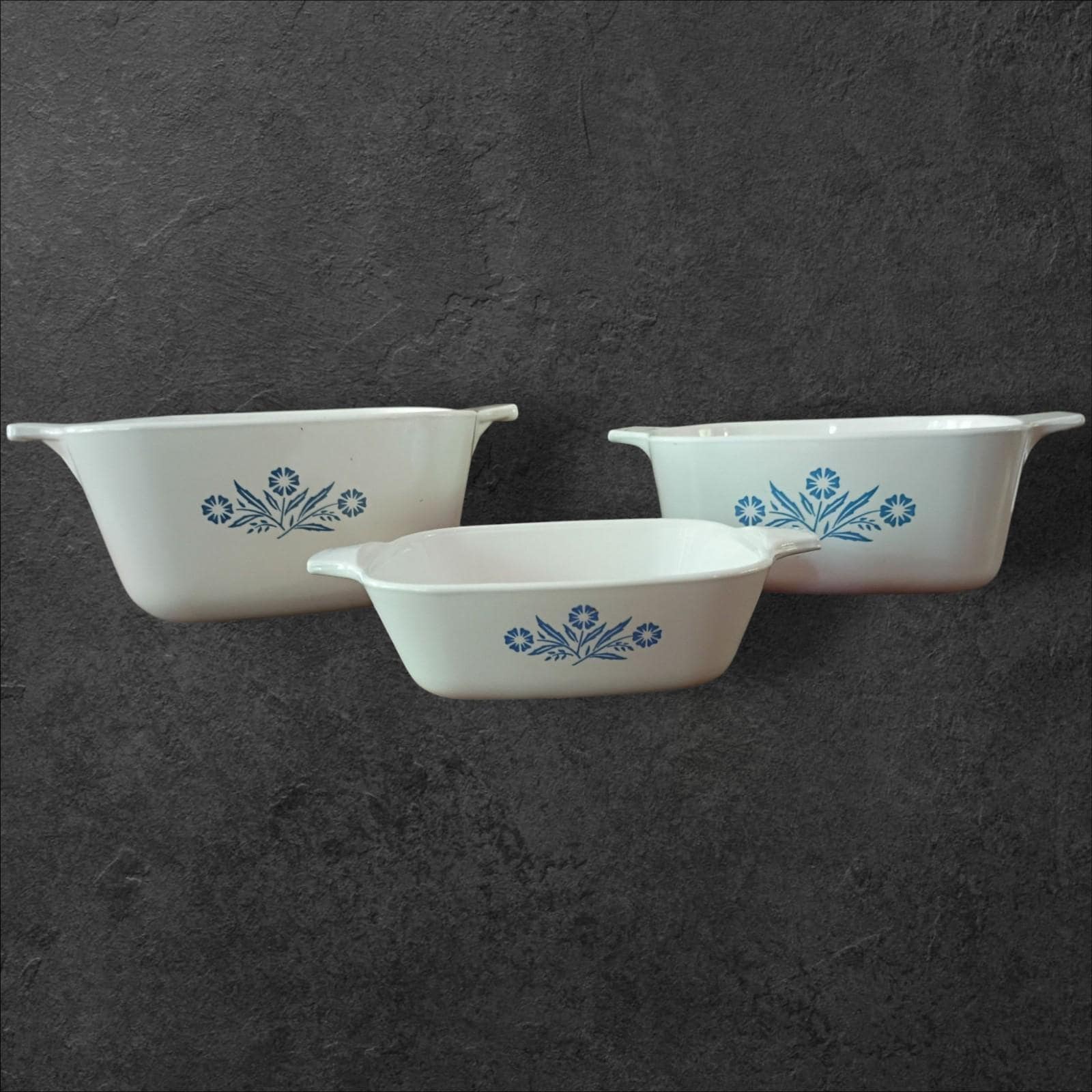 Corning ware blue cornflower 9-piece cookware set | casserole, skillet, pie...