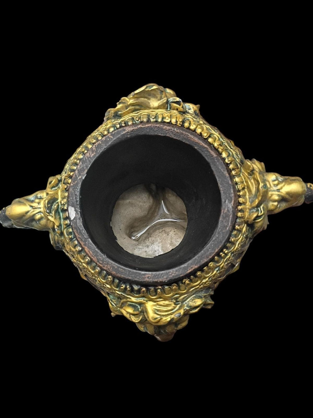 Regal lion head chalice goblet – gold & black medieval fantasy decorboost...