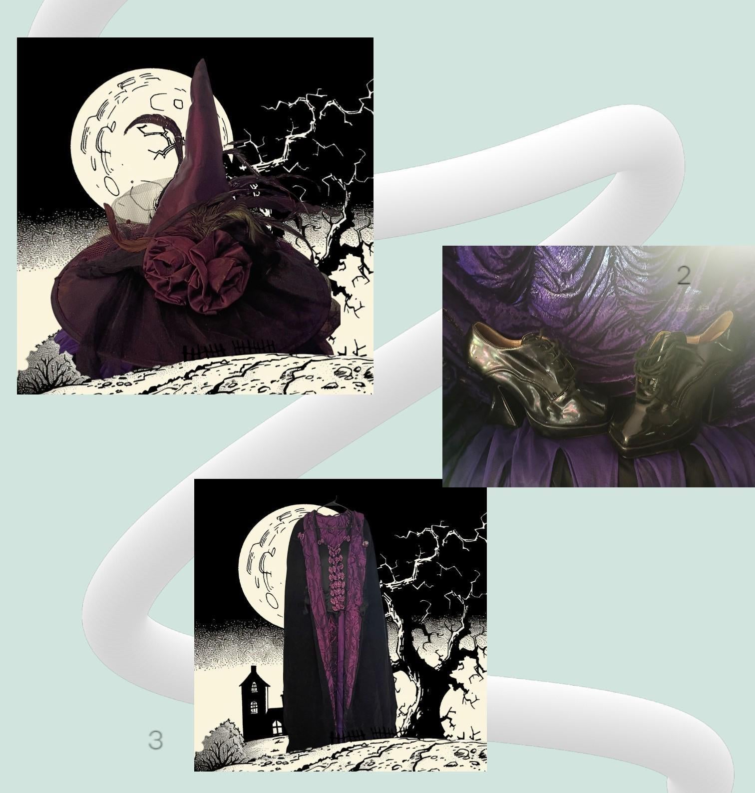 4pcs witch costume
