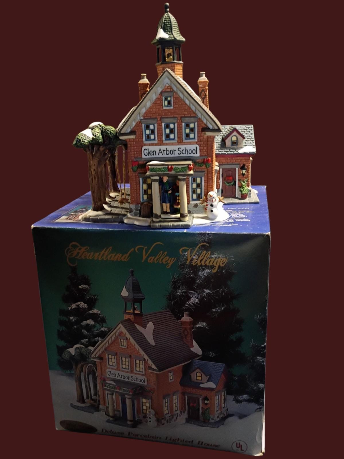 Heartland valley village “glen arbor school” lighted house | limited edition...