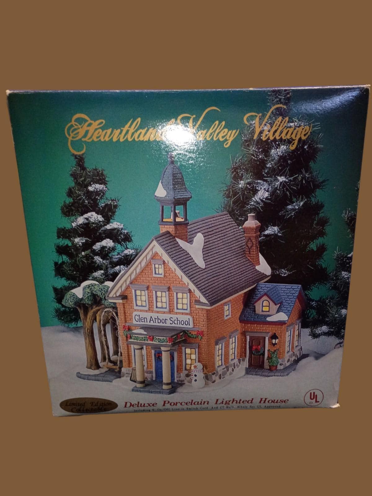 Heartland valley village “glen arbor school” lighted house | limited edition...