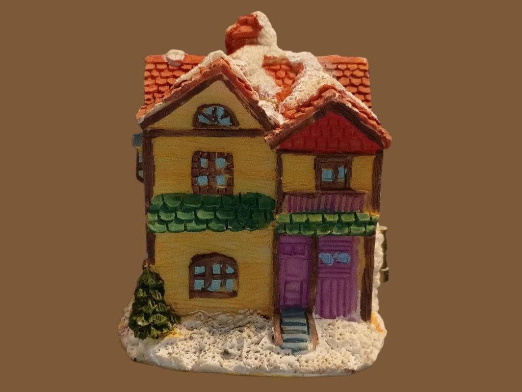Miniature christmas village houses set of 3 hinged holiday homes – santa’s...