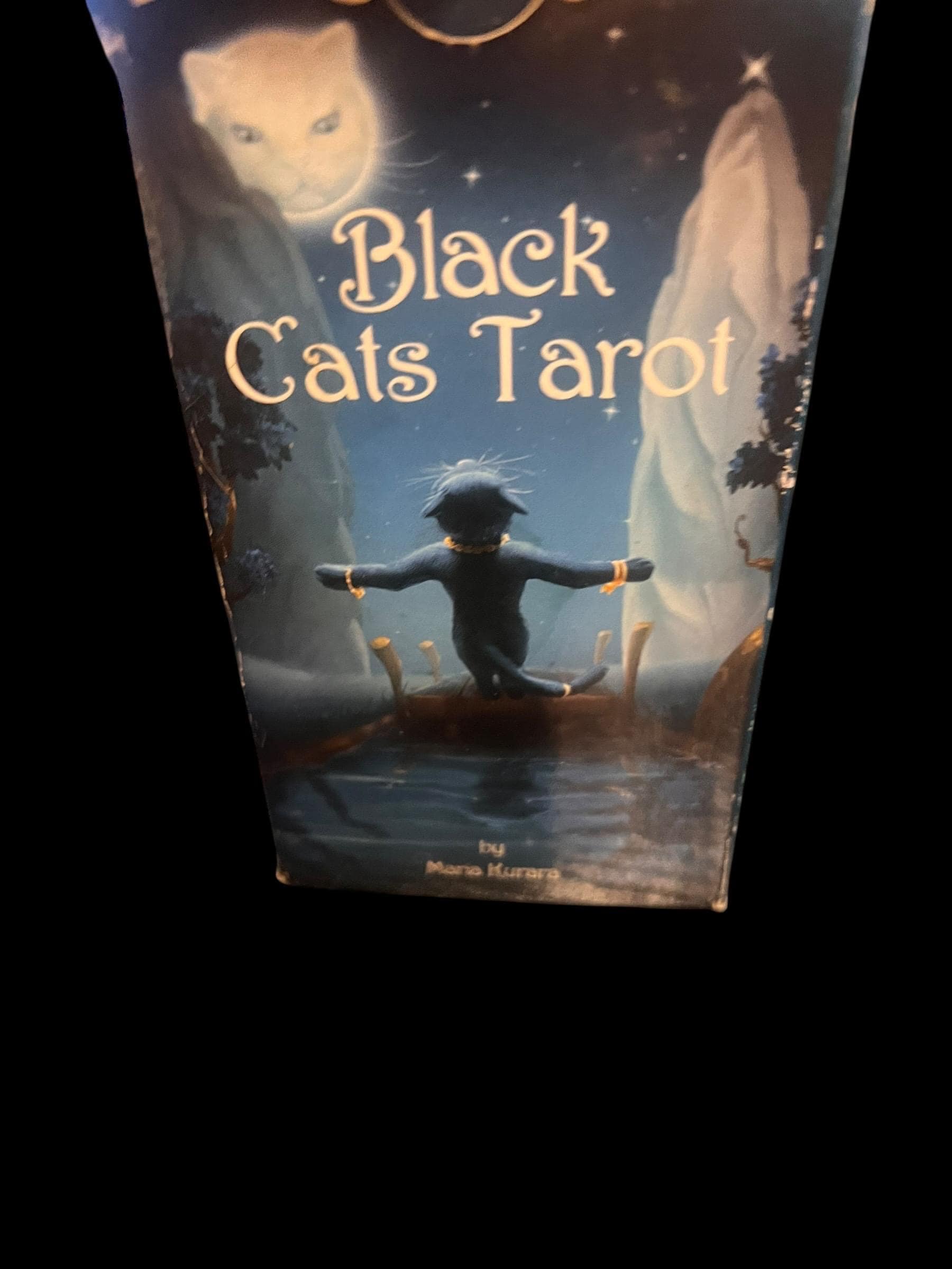 Black cats tarot deck by maria kurara – 78 card set lo scarabeo italy – tarot de los gatos negros – vintage mystic feline divination deck