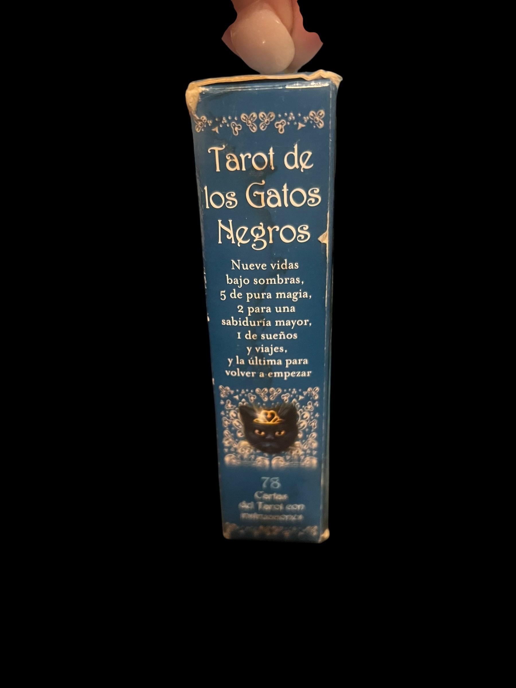 Black cats tarot deck by maria kurara – 78 card set lo scarabeo italy – tarot de los gatos negros – vintage mystic feline divination deck