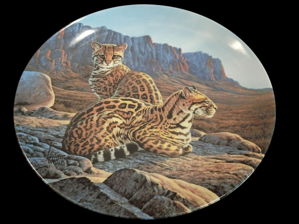 Set of 5 knowles collector plates big cats of the americas by lee cable...