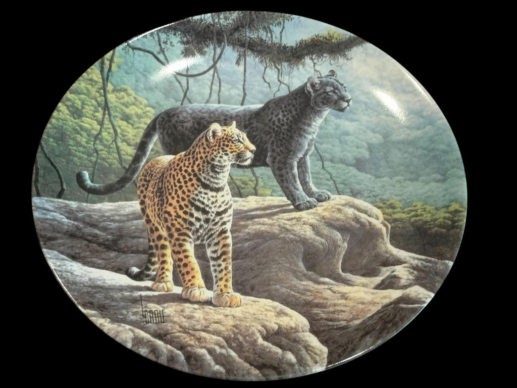 Set of 5 knowles collector plates big cats of the americas by lee cable...
