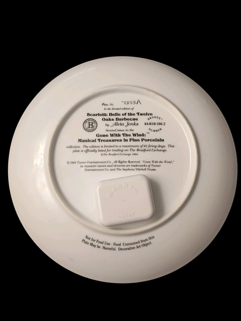 Gone with the wind collector plate scarlett: belle of the twelve oaks...