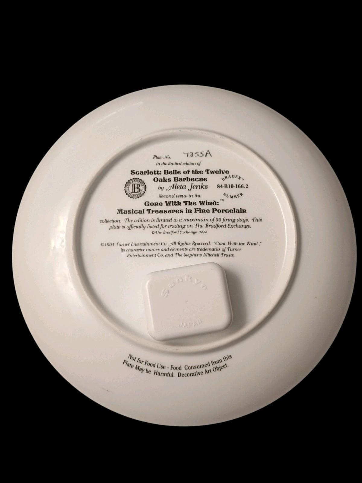 Gone with the wind collector plate scarlett: belle of the twelve oaks...