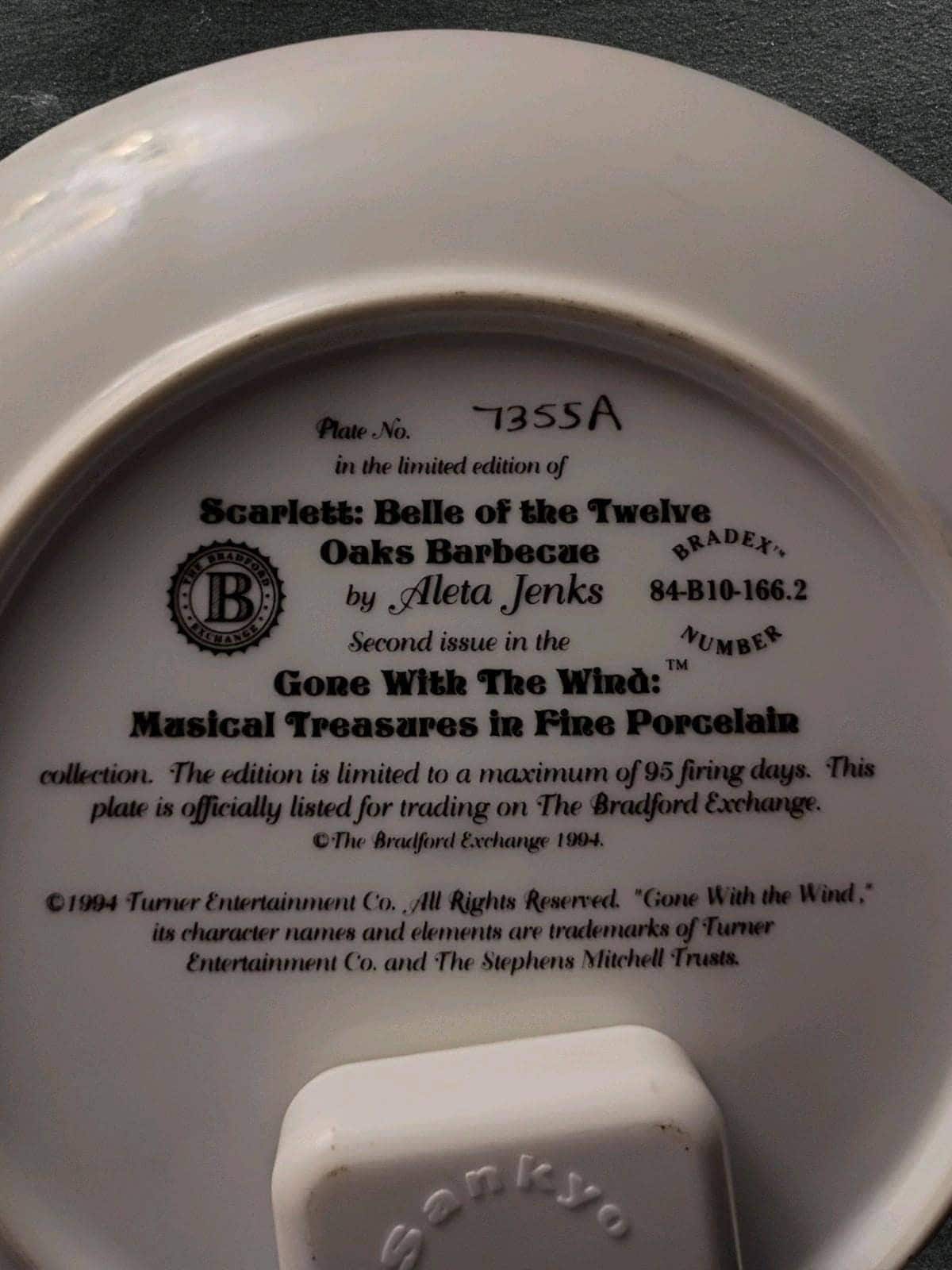Gone with the wind collector plate scarlett: belle of the twelve oaks...