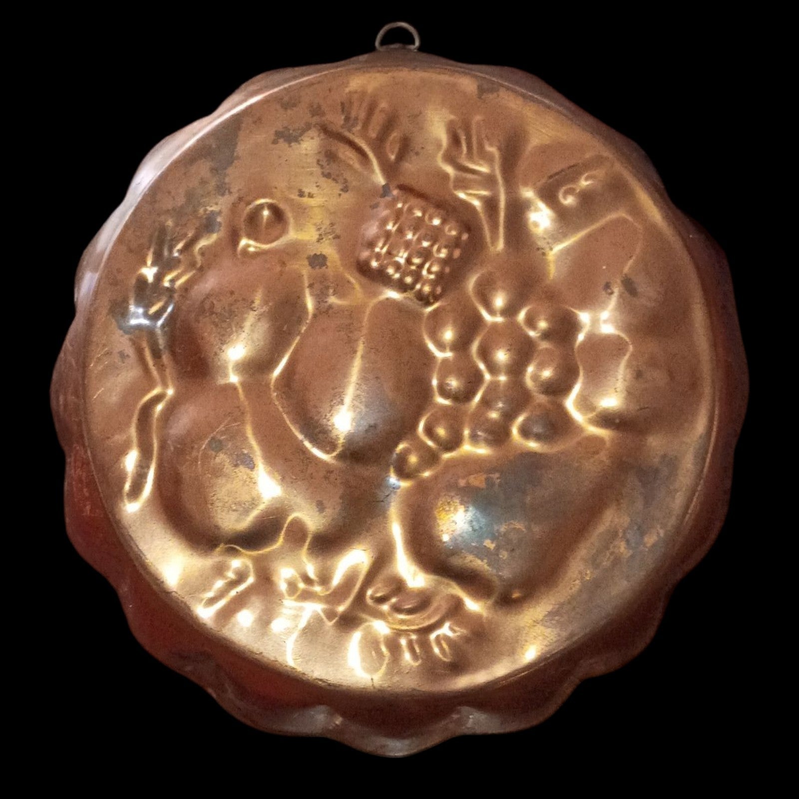 Vintage Copper Kitchen Wall Mold Set of 4 | Fruit Basket, Pineapple, Duck &...