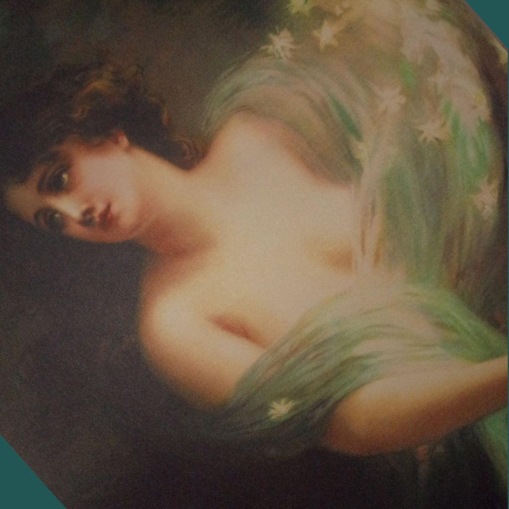 Set of 3 Vintage Romantic Art Prints 8x10 – Classical Lady Portraits & Garden...
