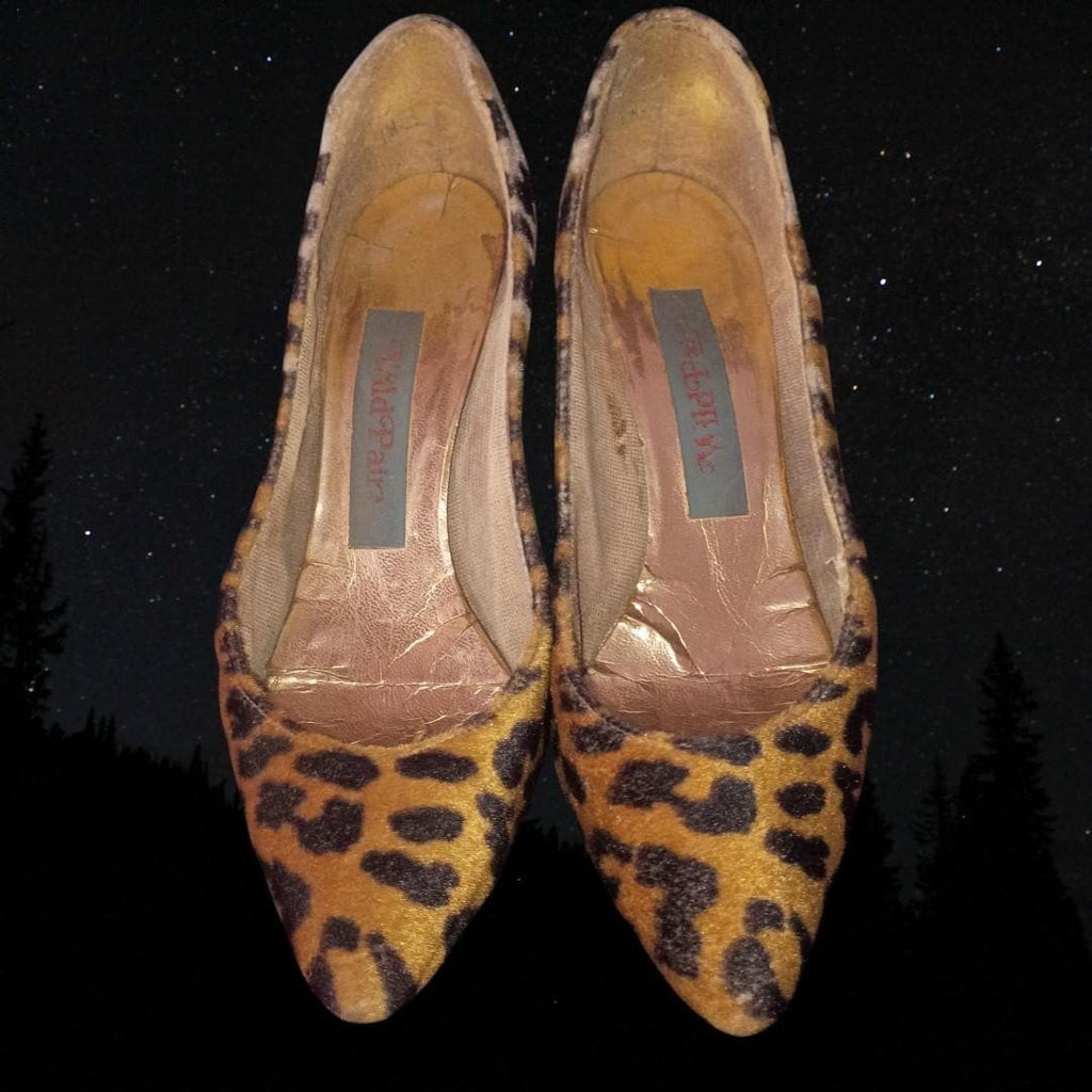 wild pair size 6 leopard print heels - chic & stylish - great condition!