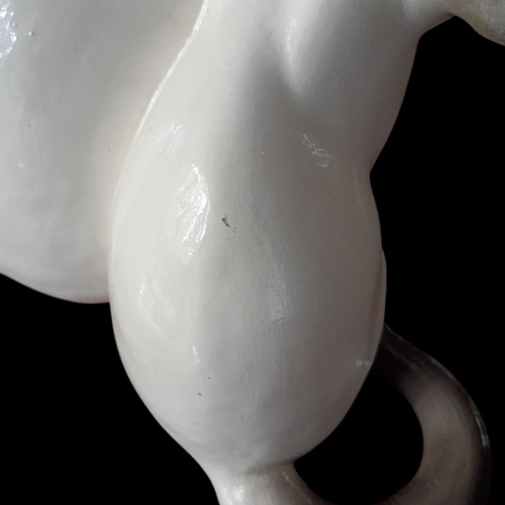 Vintage Siamese Cat Ceramic Figurine – Double Cat Sculpture 10” Tall x 12” Wide