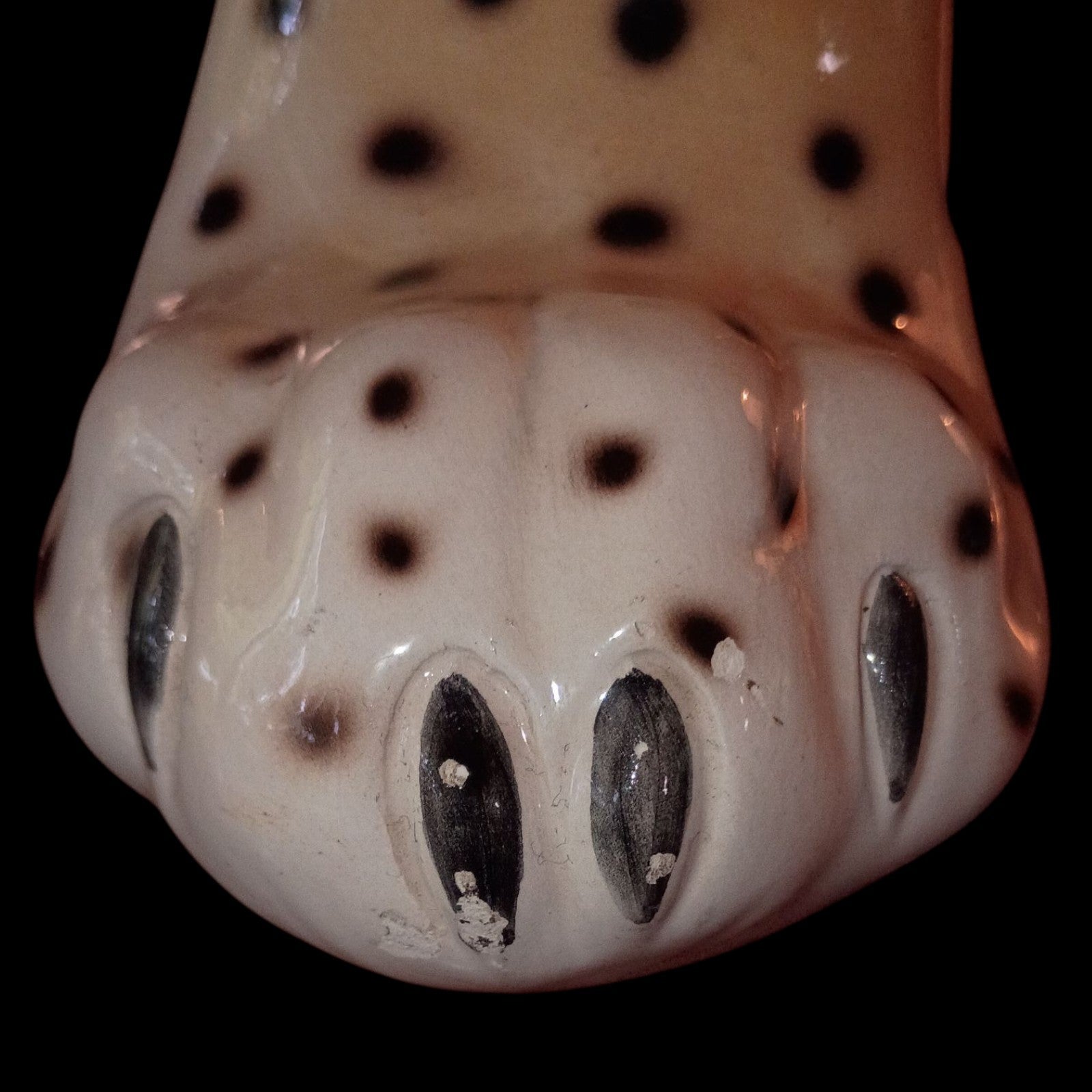 Porcelain Leopard Figurine Large 23" Hand-Painted Big Cat Statue Safari...